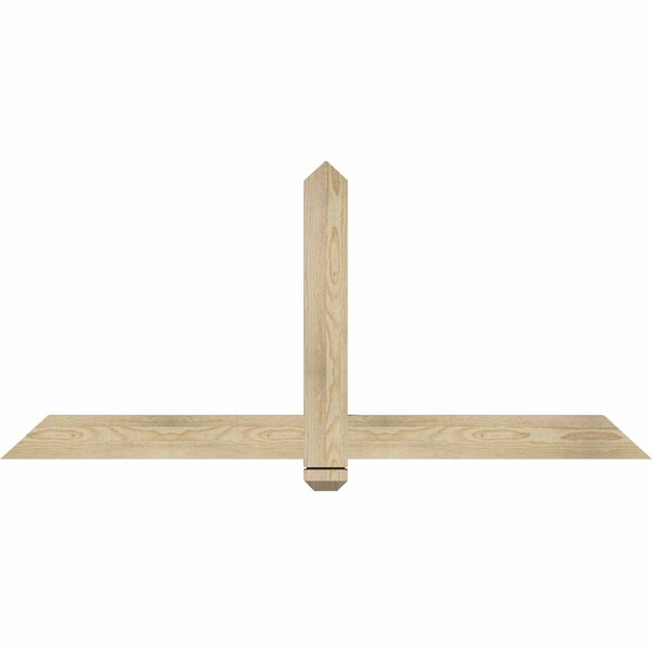 Ekena Millwork Eugene Rough Sawn Timber Gable Bracket, Douglas Fir, 60"W x 27"H x 2"D x 4"F, 11/12 Pitch GBW060X27X0204EUG00RDF - main
